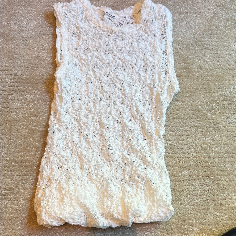 White Lace Sleeveless Tank
